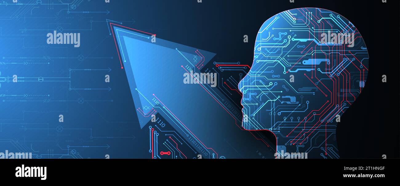 Artificial intelligence concept. Technology background. Vector science illustration Stock Vector
