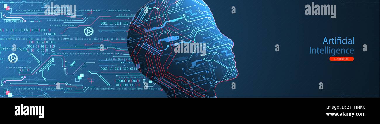 Artificial intelligence concept. Technology background. Vector science illustration Stock Vector