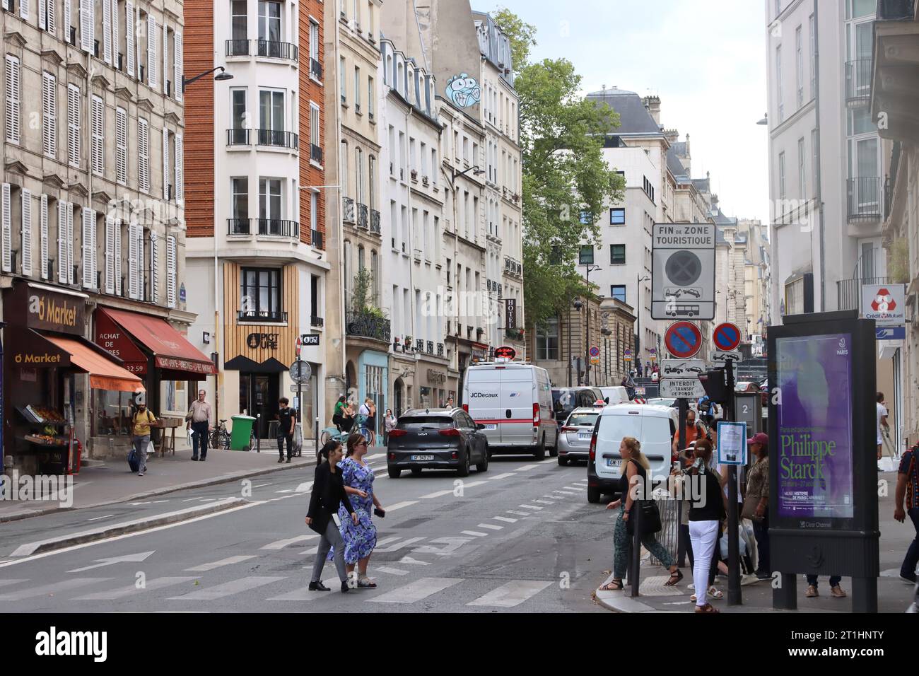 Streets, buildings and architecture of Paris, France Stock Photo