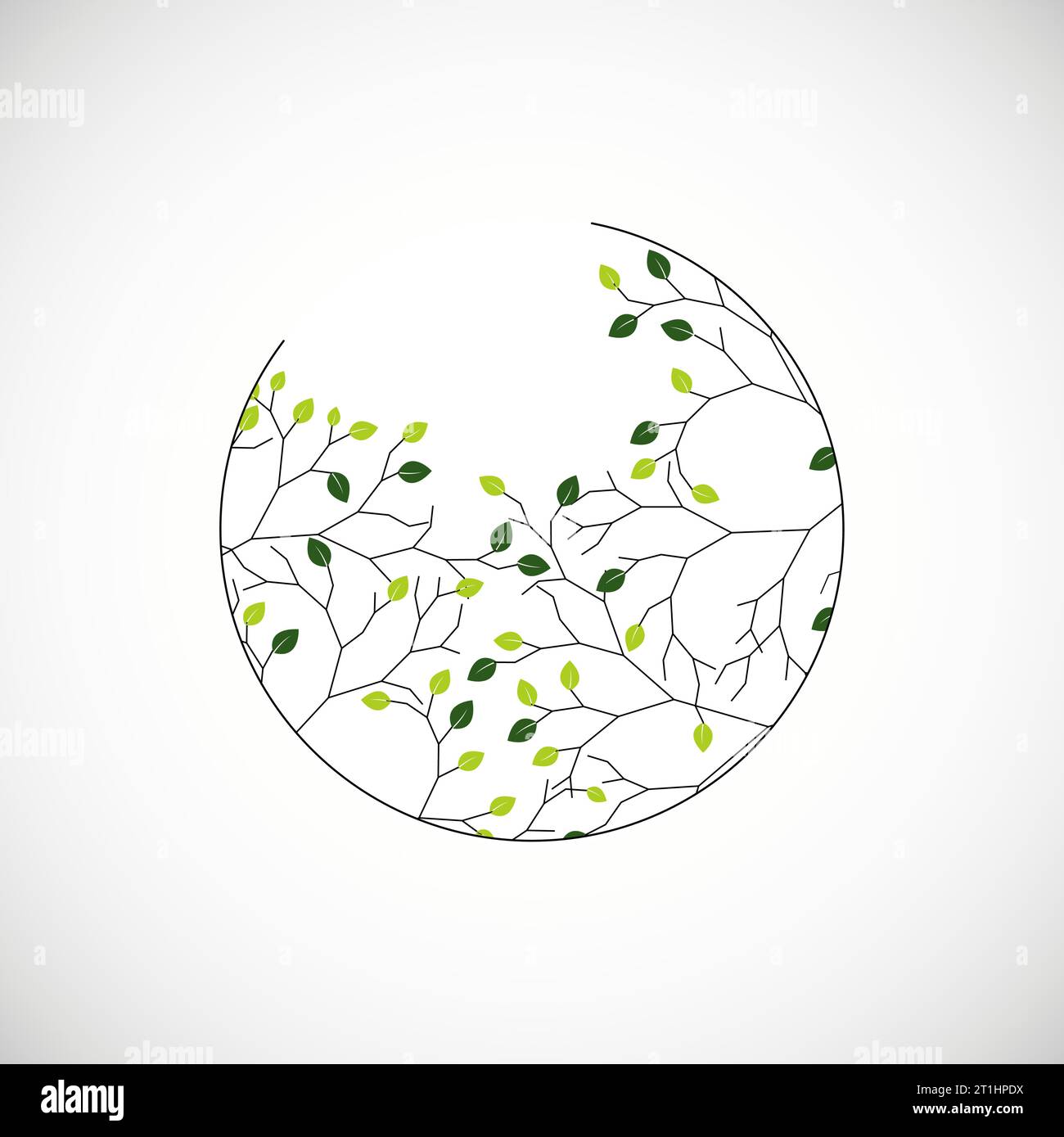 Abstract circle tree vector. Ecology creative background. Stock Vector