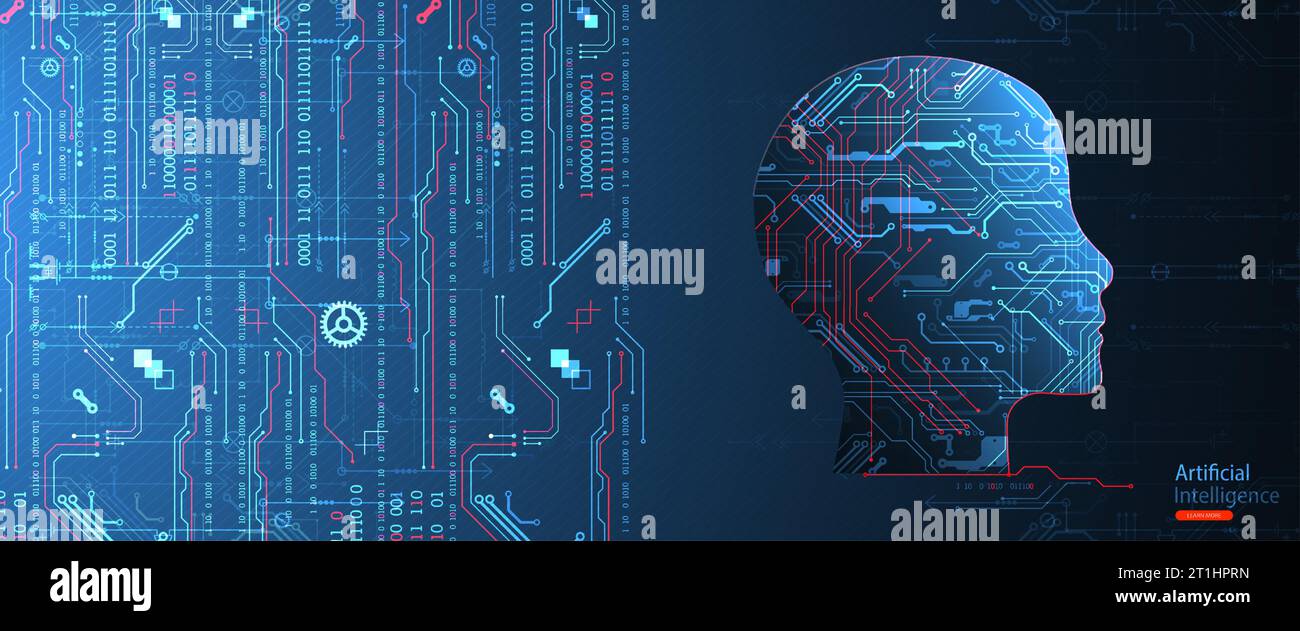 Artificial intelligence concept. Technology background. Vector science illustration Stock Vector