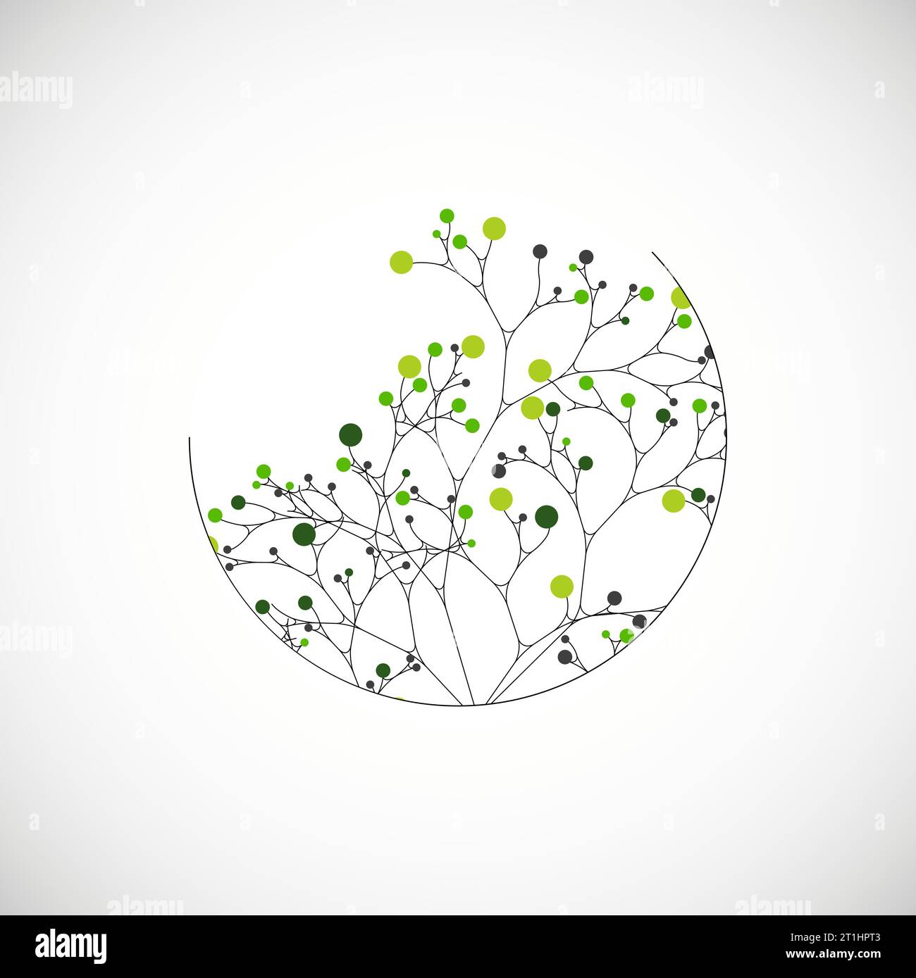 Abstract circle tree vector. Ecology creative background. Stock Vector