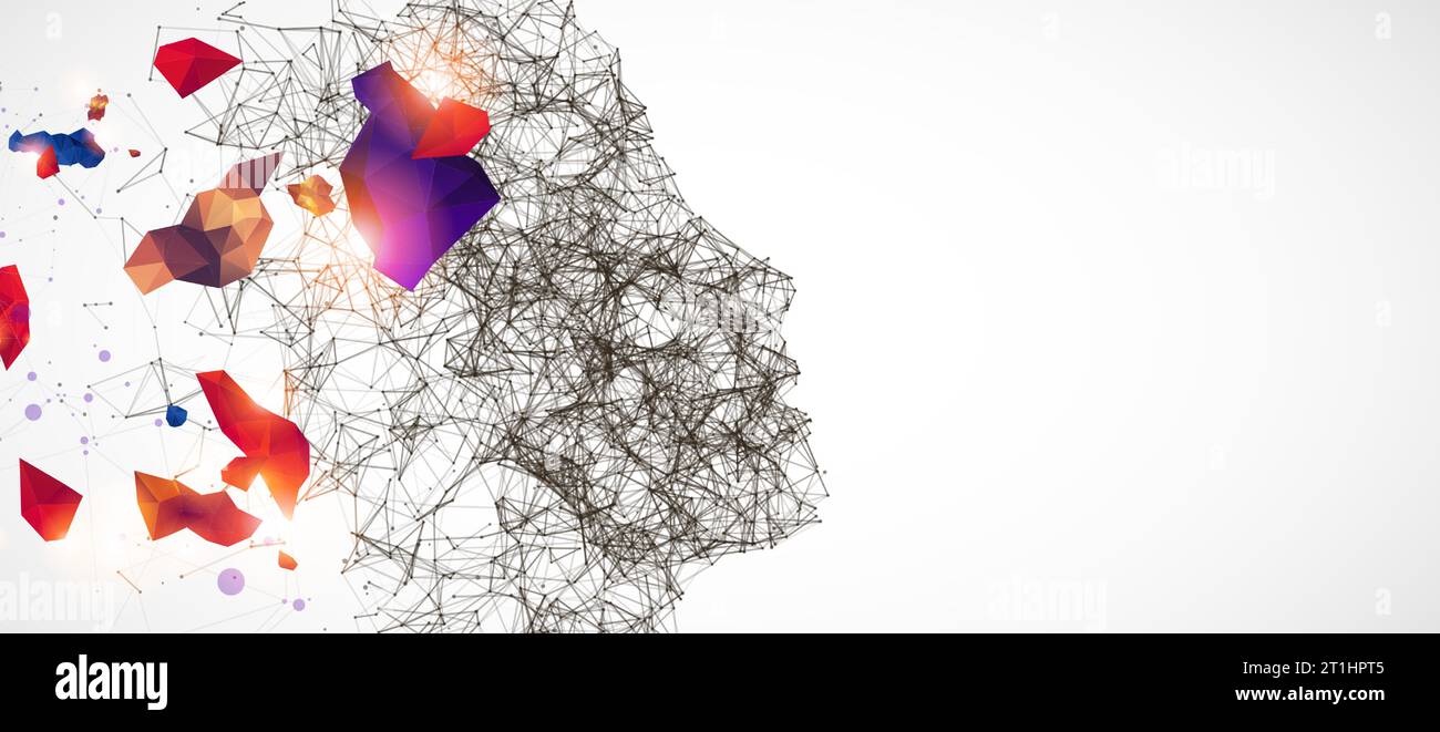 Artificial Intelligence concept. Creative brain concept background. Vector science illustration. Stock Vector