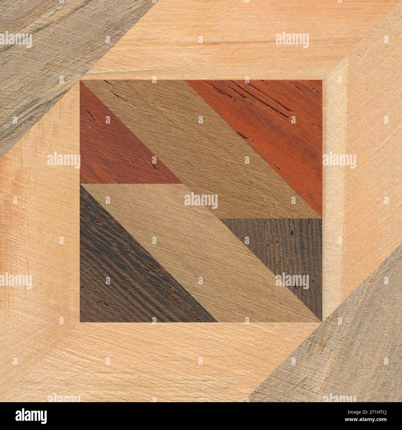 Wooden marquetry, patterns created from the combination of different ...