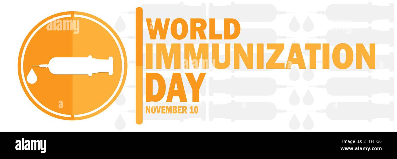 World Immunization Day. November 10. Holiday concept. Template for background, banner, card, poster with text inscription. Vector illustration Stock Vector