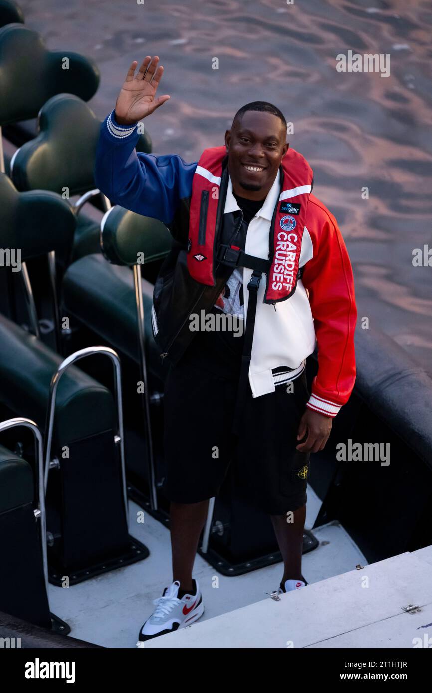 Dizzee Rascal at Penarth Marina on September 1, 2023 ahead of a gig in Cardiff, South Wales. Stock Photo