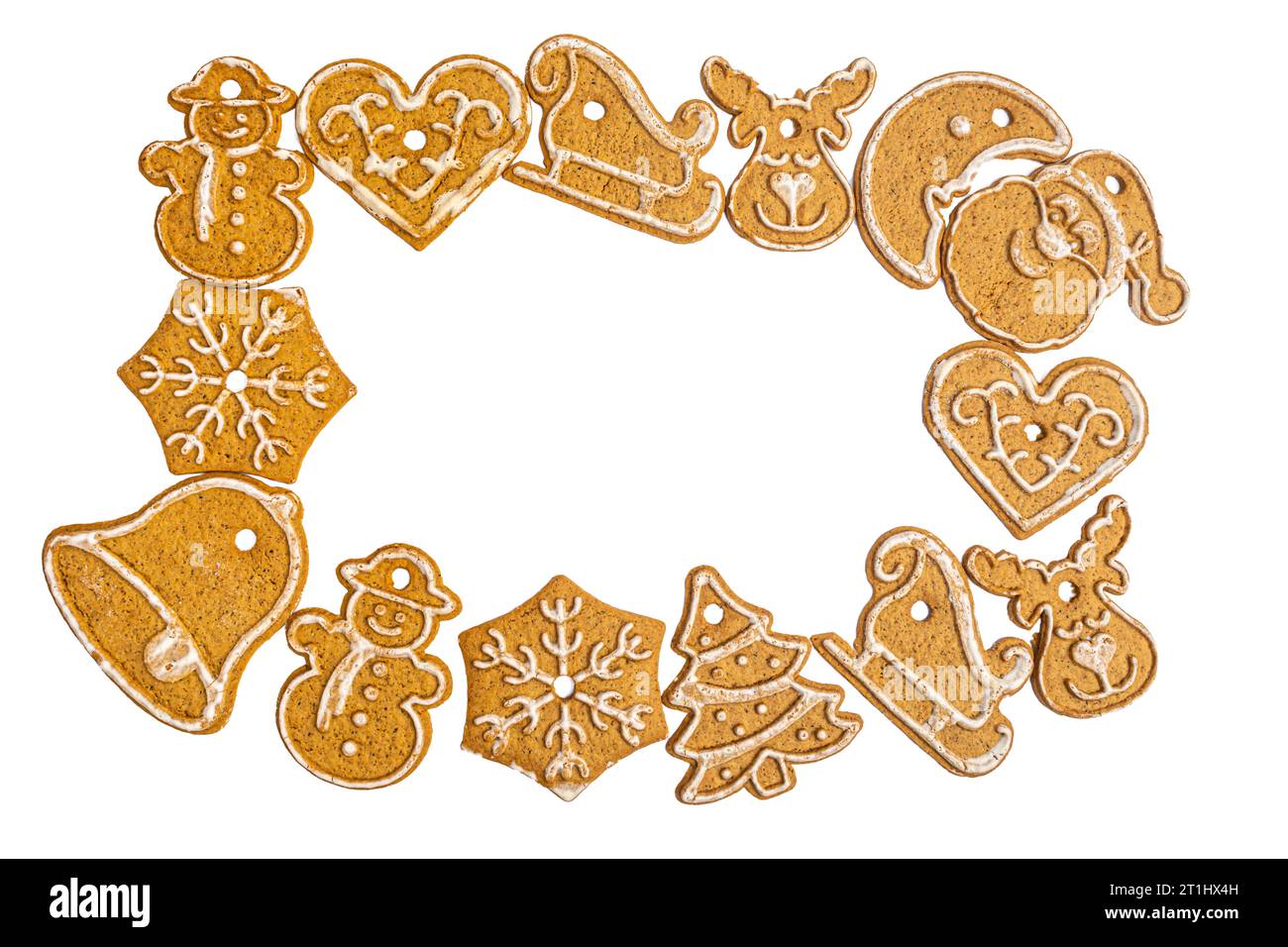 gingerbread cookie, winter figures close up Stock Photo