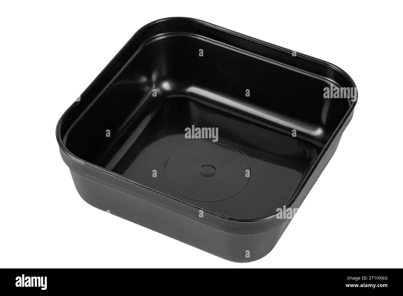 Open plastic box black isolated on white background. File contains