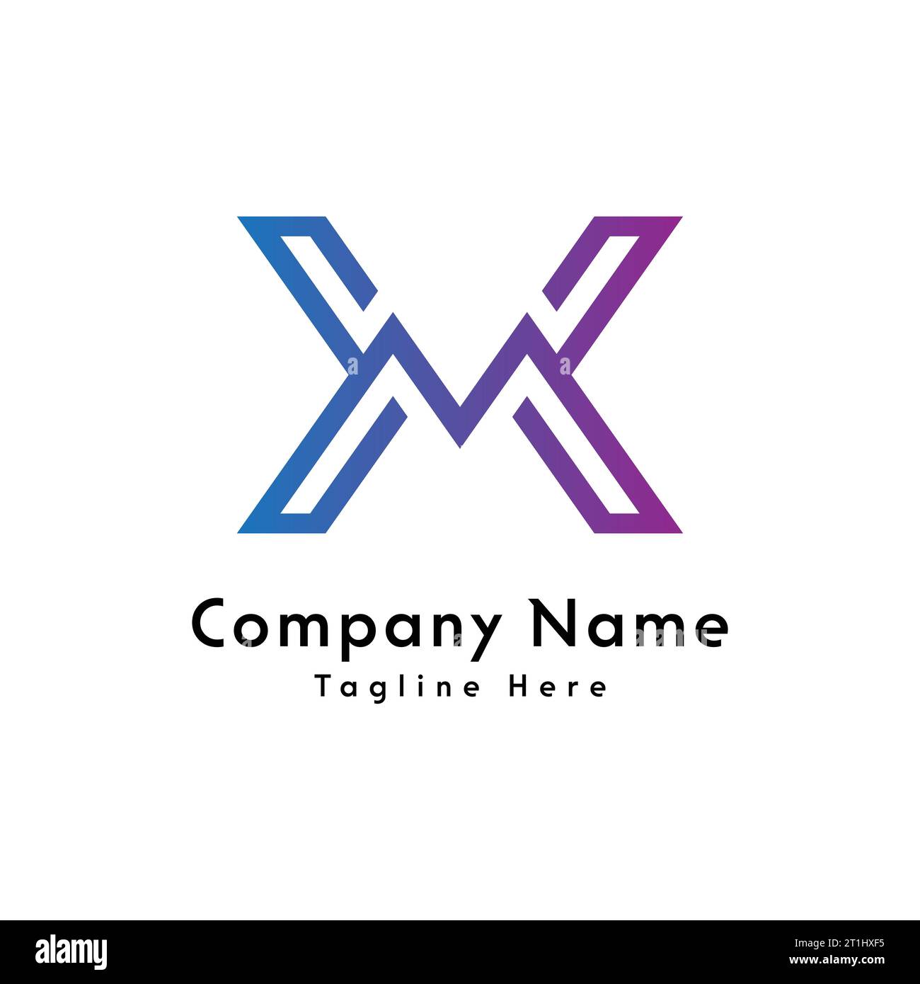 XM letter creative initial logo design Stock Vector