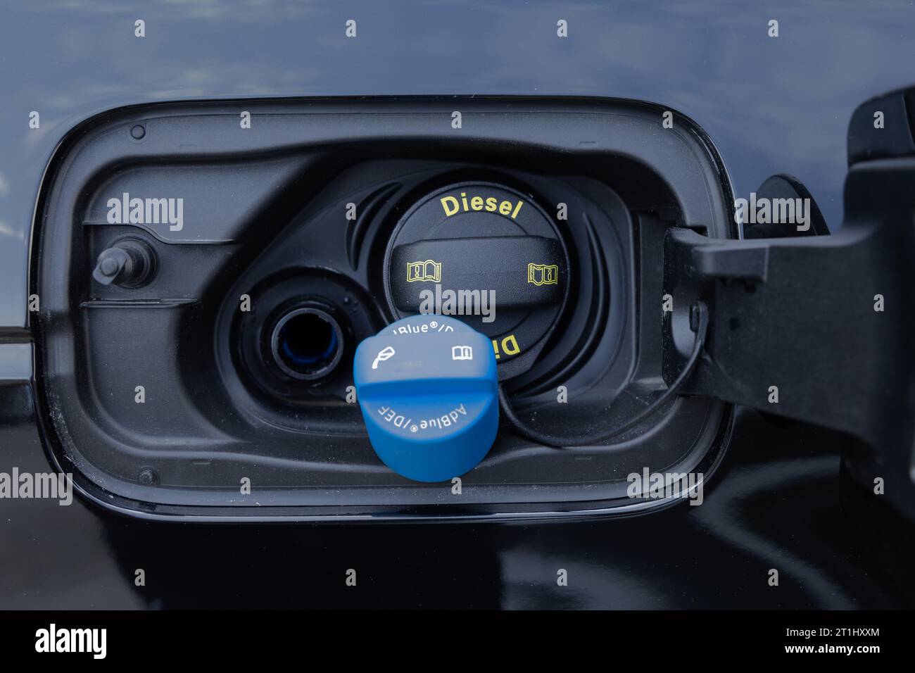 Adblue fuel infusion into the car adblue system failure Stock Photo Alamy