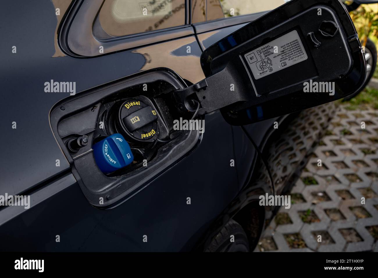 Adblue fuel infusion into the car adblue system failure Stock Photo Alamy