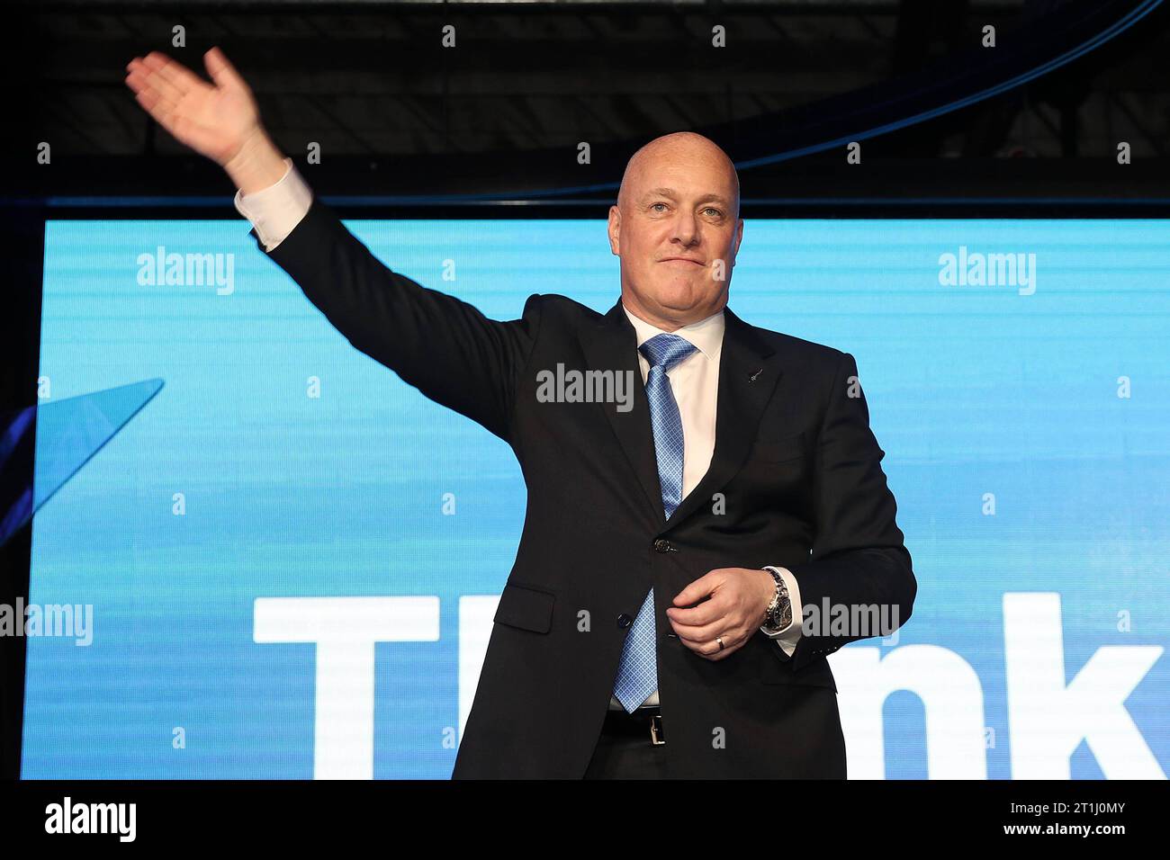 NZ National Party election night event Christopher Luxon during the NZ ...