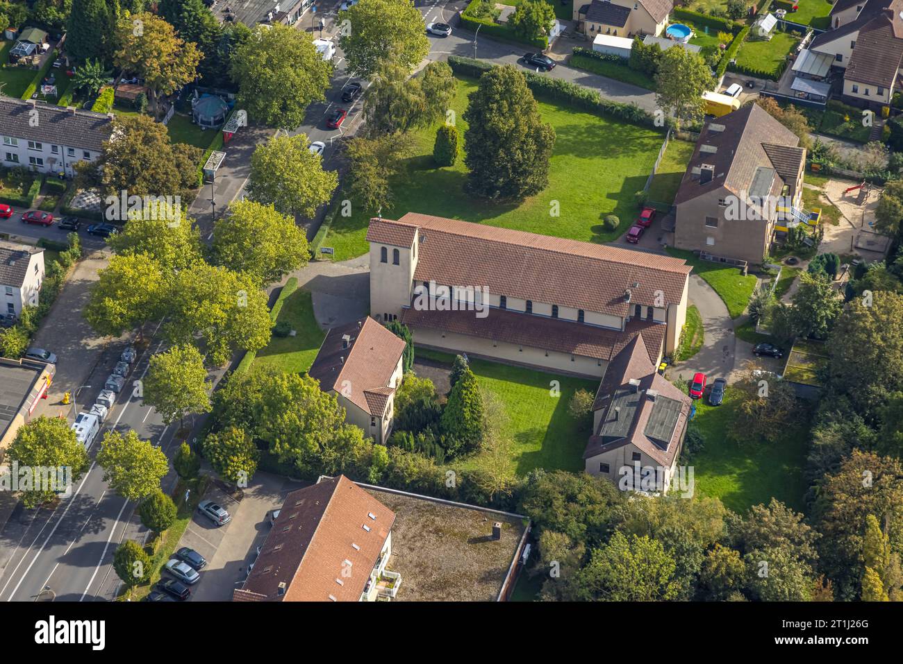 Luftbild, Rumänisch-Orthodoxe Kirchengemeinde Der Heilige Demetrios der