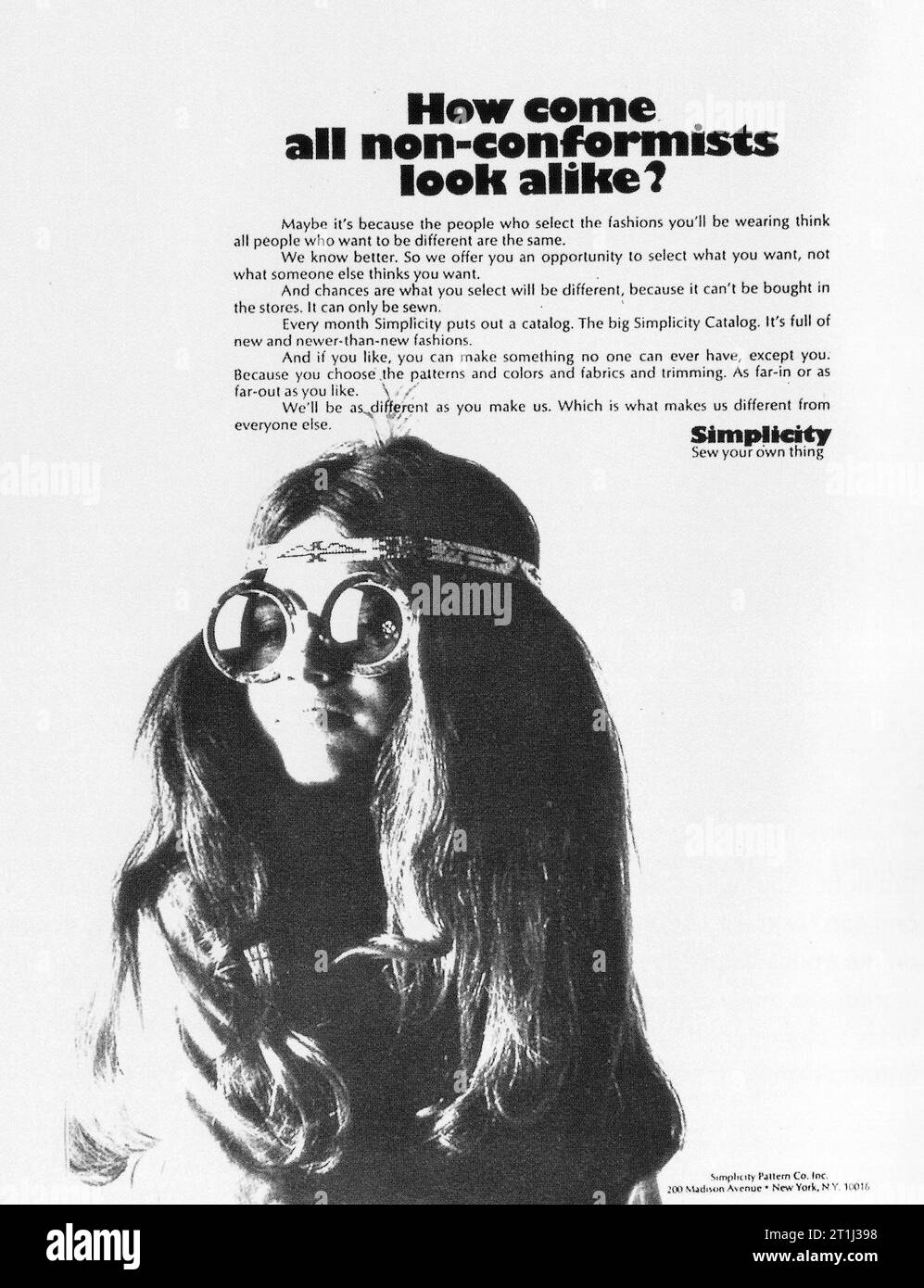 1969 SIMPLICITY AD Stock Photo