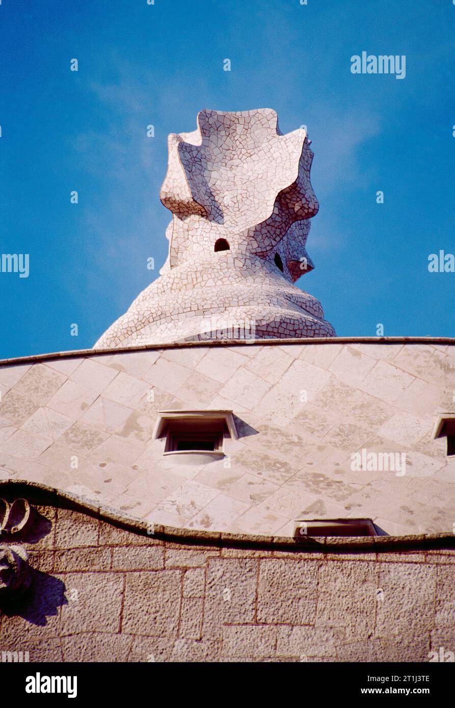 Chimney. La Pedrera, Mila House, Barcelona, Spain Stock Photo Alamy
