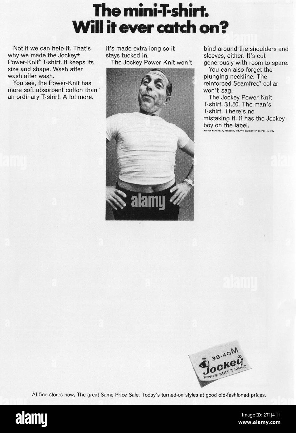 1960s Jockey T-Shirt ad Stock Photo