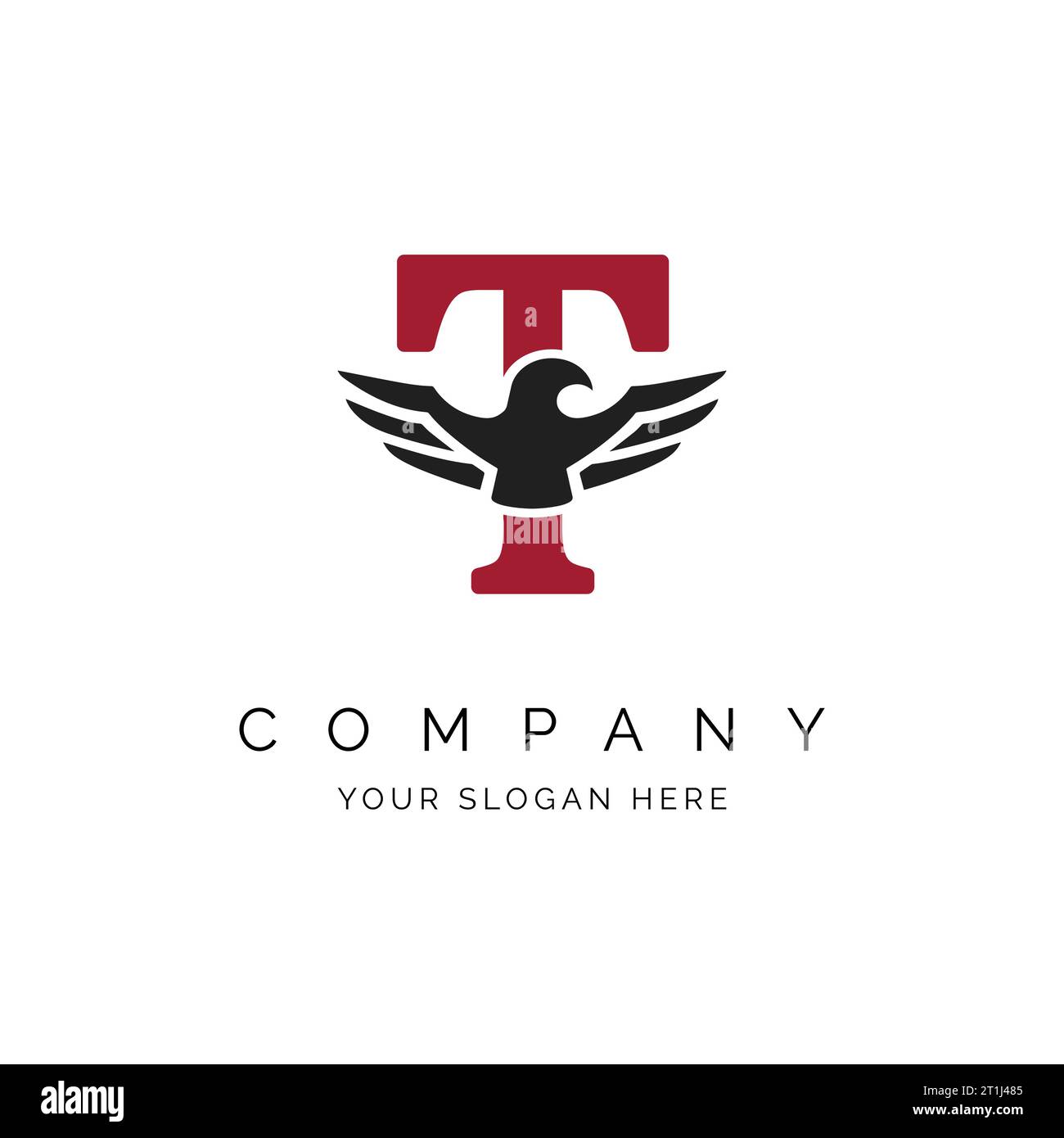 T Letter Logo, Eagle wings logo, Falcon Logo Template vector ...