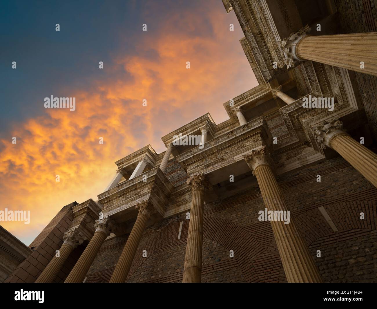 Sunset time in the ancient city of Sardes or Sardeis. The city of Sard