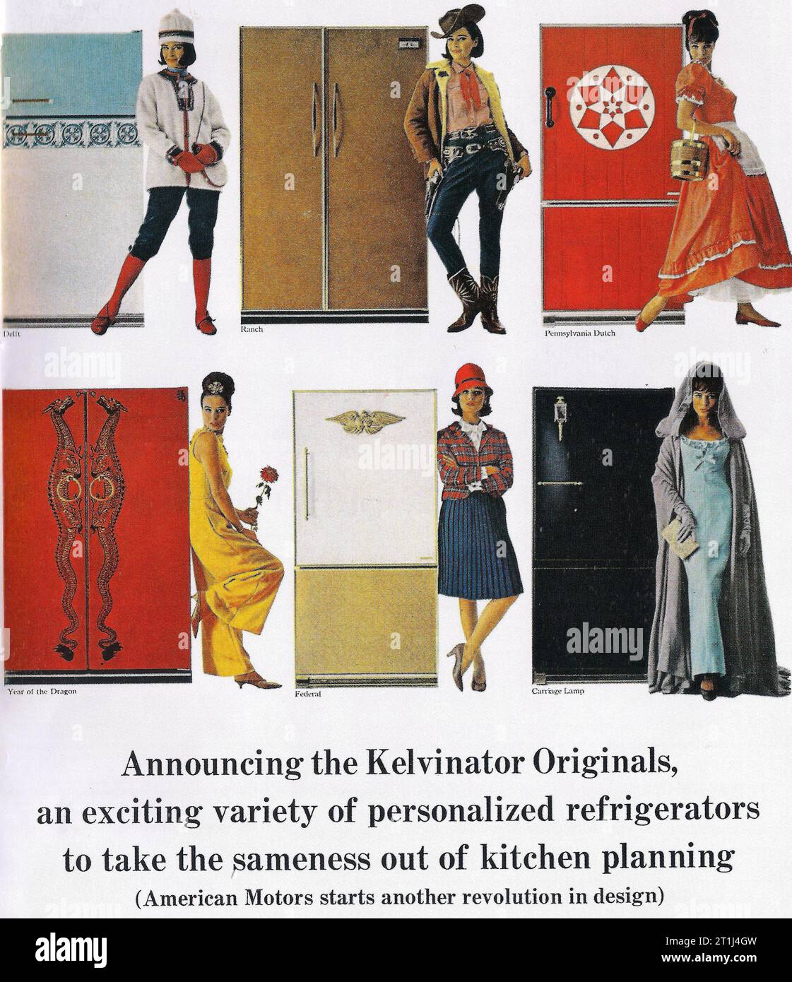 1965 Kelvinator Fridge Ad Stock Photo