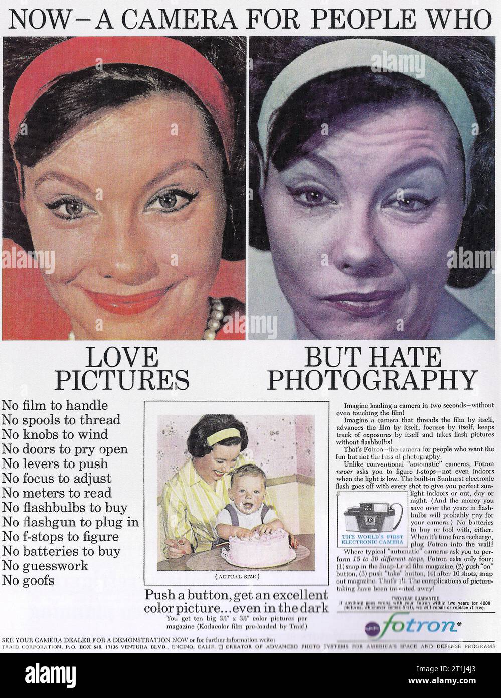 1960s Fotron cameras ad Stock Photo