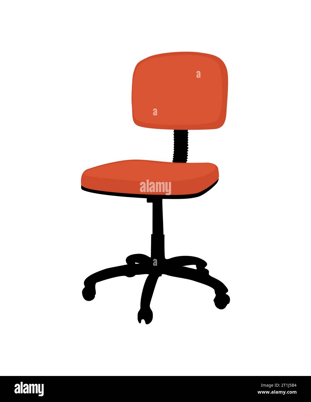 Modern orange office chair vector object isolated Stock Vector Image