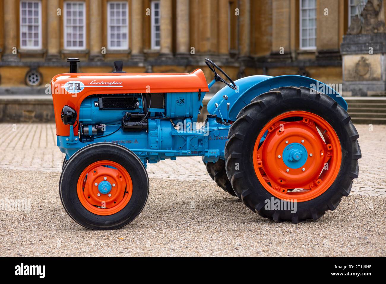 1964 Lamborghini 2R Tractor, on display at the Salon Privé Concours d’Elégance motor show held at Blenheim Palace. Stock Photo