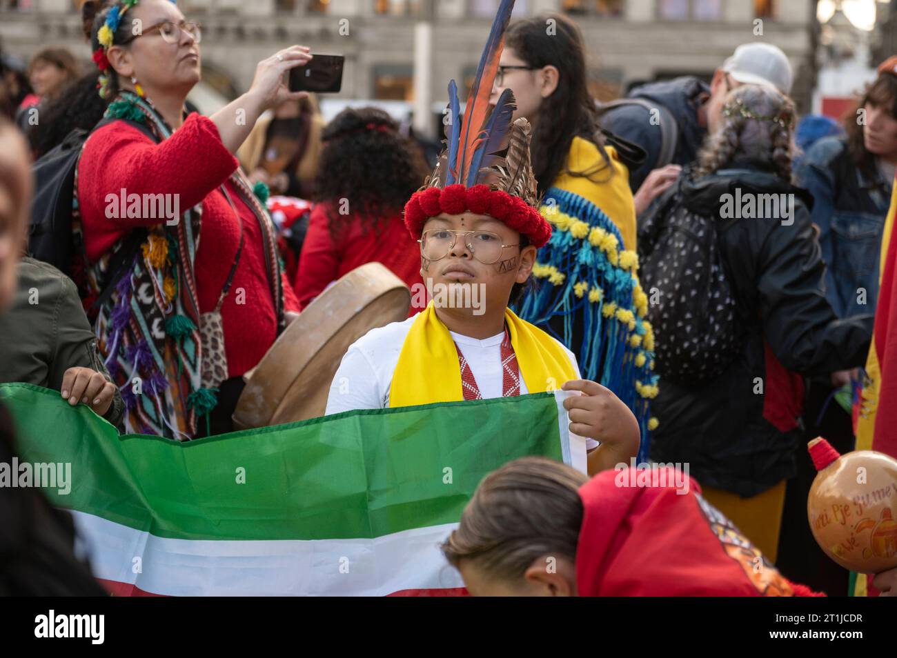 Amsterdam The, Netherlands. 14th Oct, 2023. Members of various