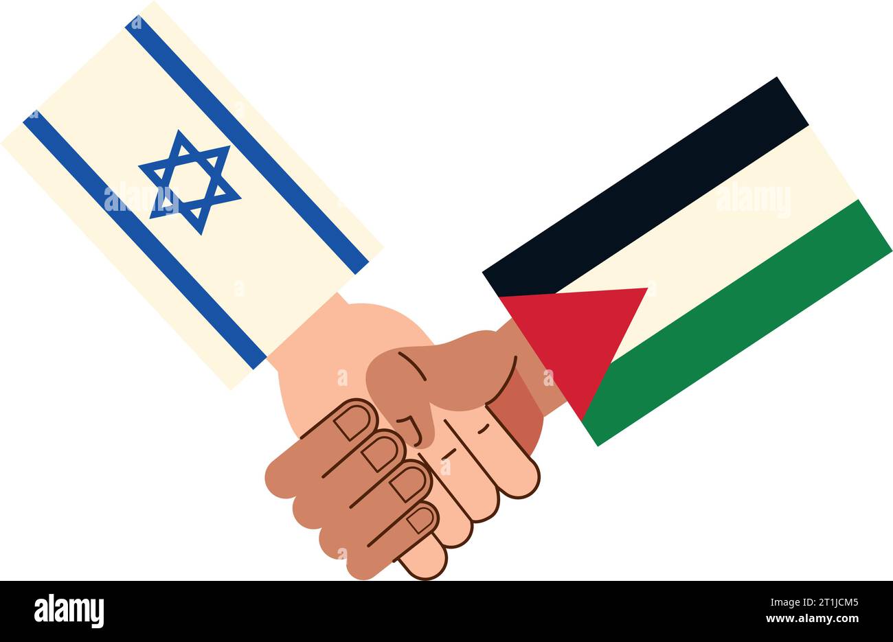 israel and palestine flags in handshake Stock Vector Image & Art Alamy