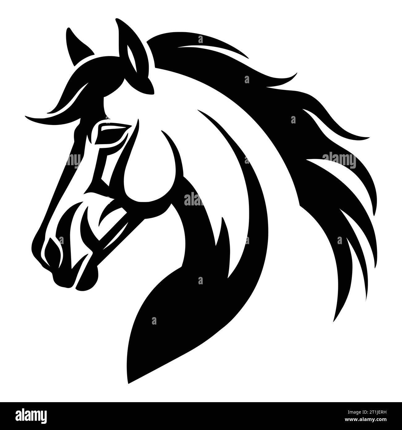 Tribal horse head tattoo posters for the wall • posters personage, mustang,  steed