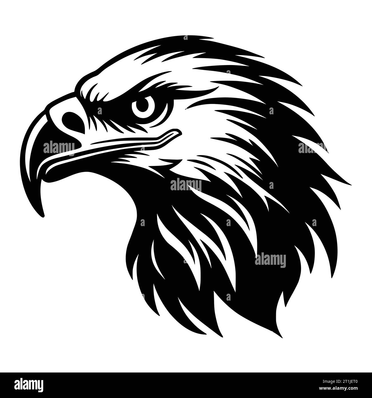 eagle bird wild animal head logo and symbol illustration Stock Vector