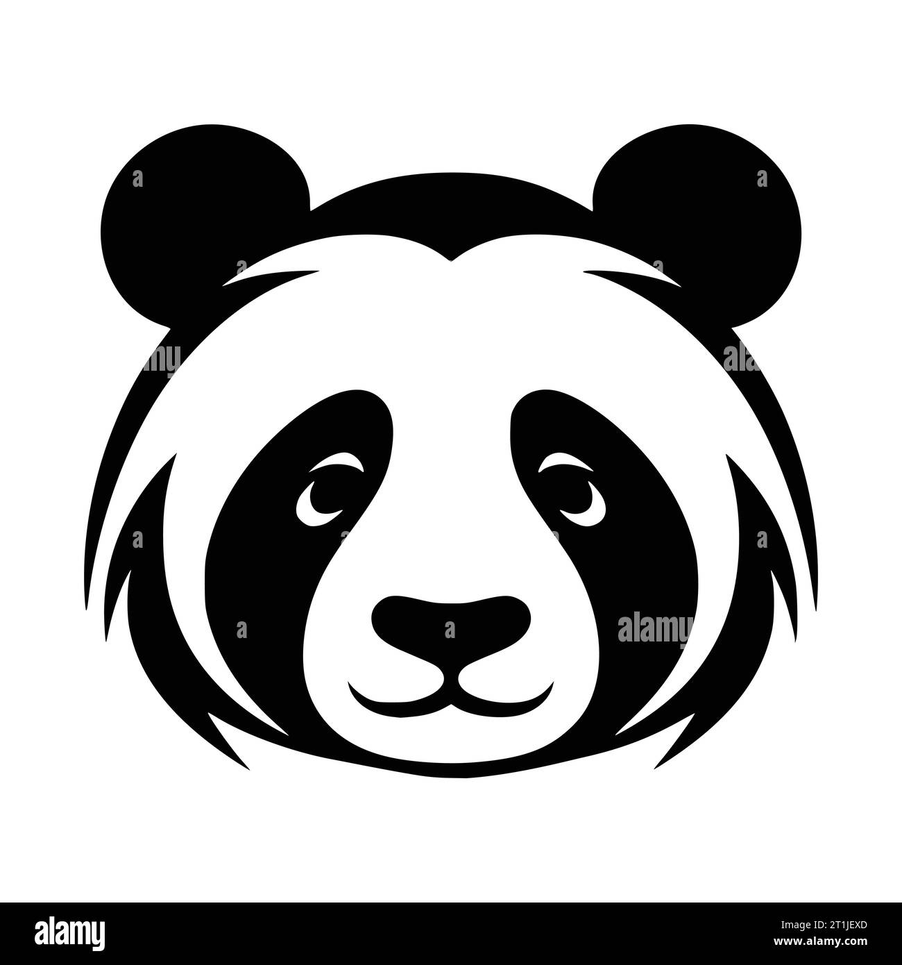 panda bear wild animal head logo and symbol illustration Stock Vector