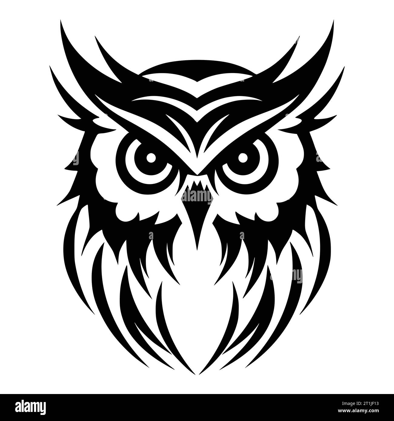 owl bird wild animal head logo and symbol illustration Stock Vector