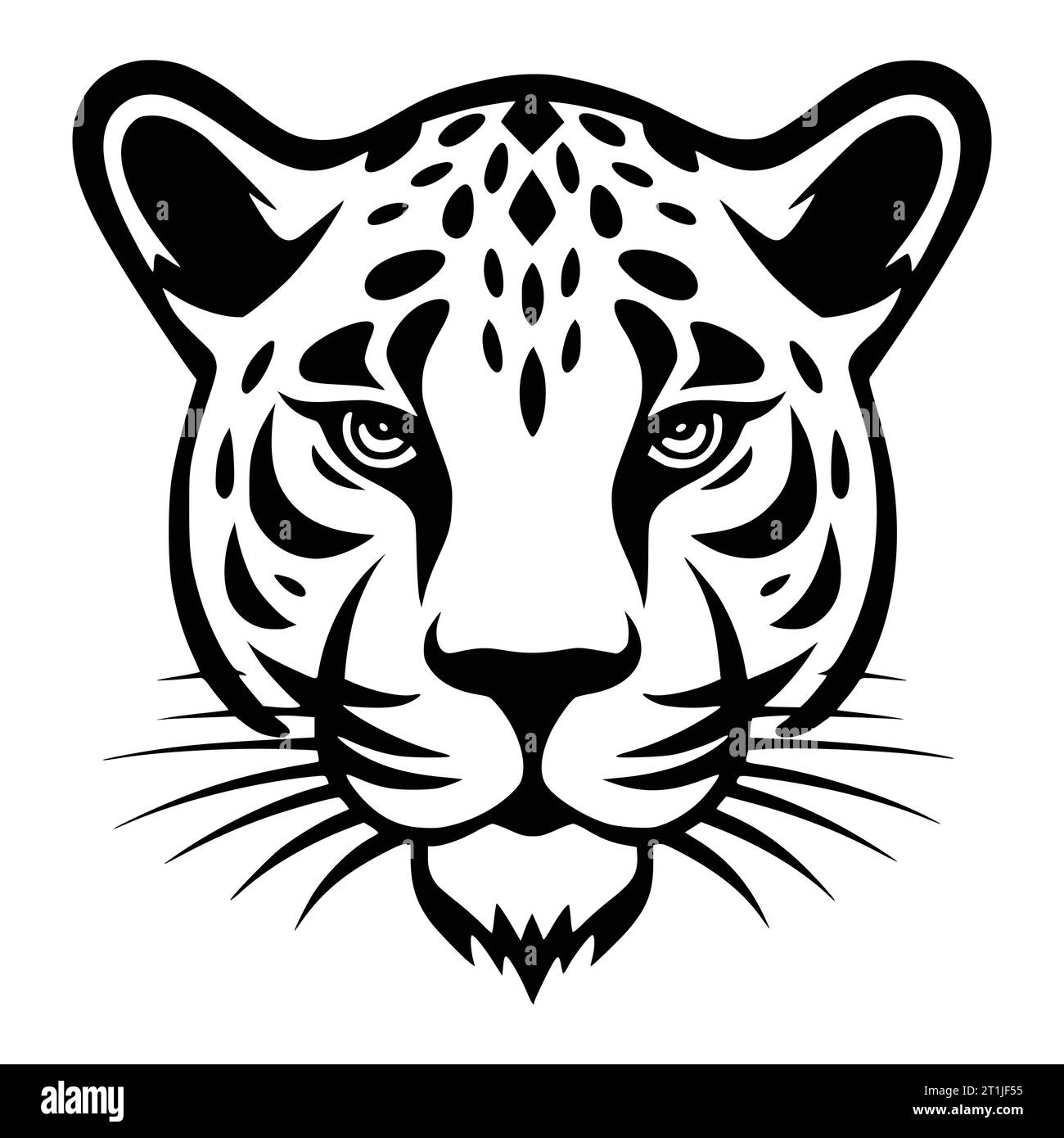 cheetah wild animal head illustration for logo or symbol Stock Vector