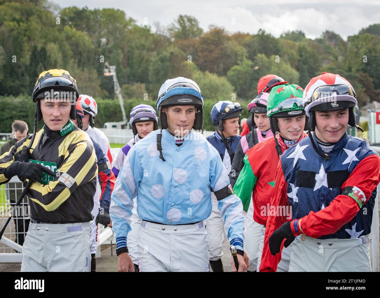 Chepstow Racecourse - Jump Jockeys Derby 2023 Stock Photo