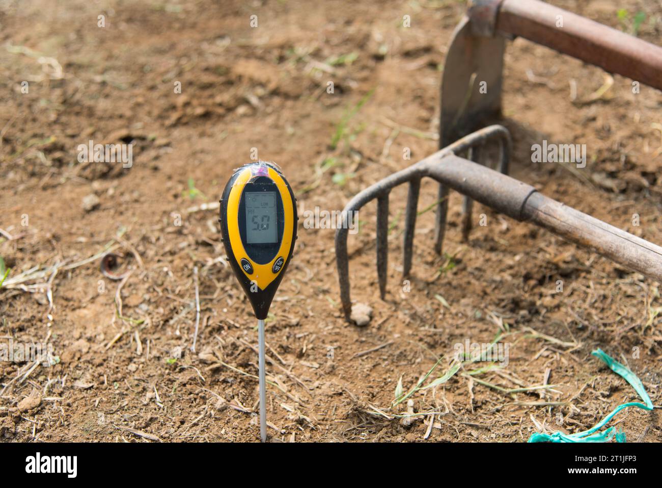 Use soil PH meter for check the PH value Stock Photo Alamy