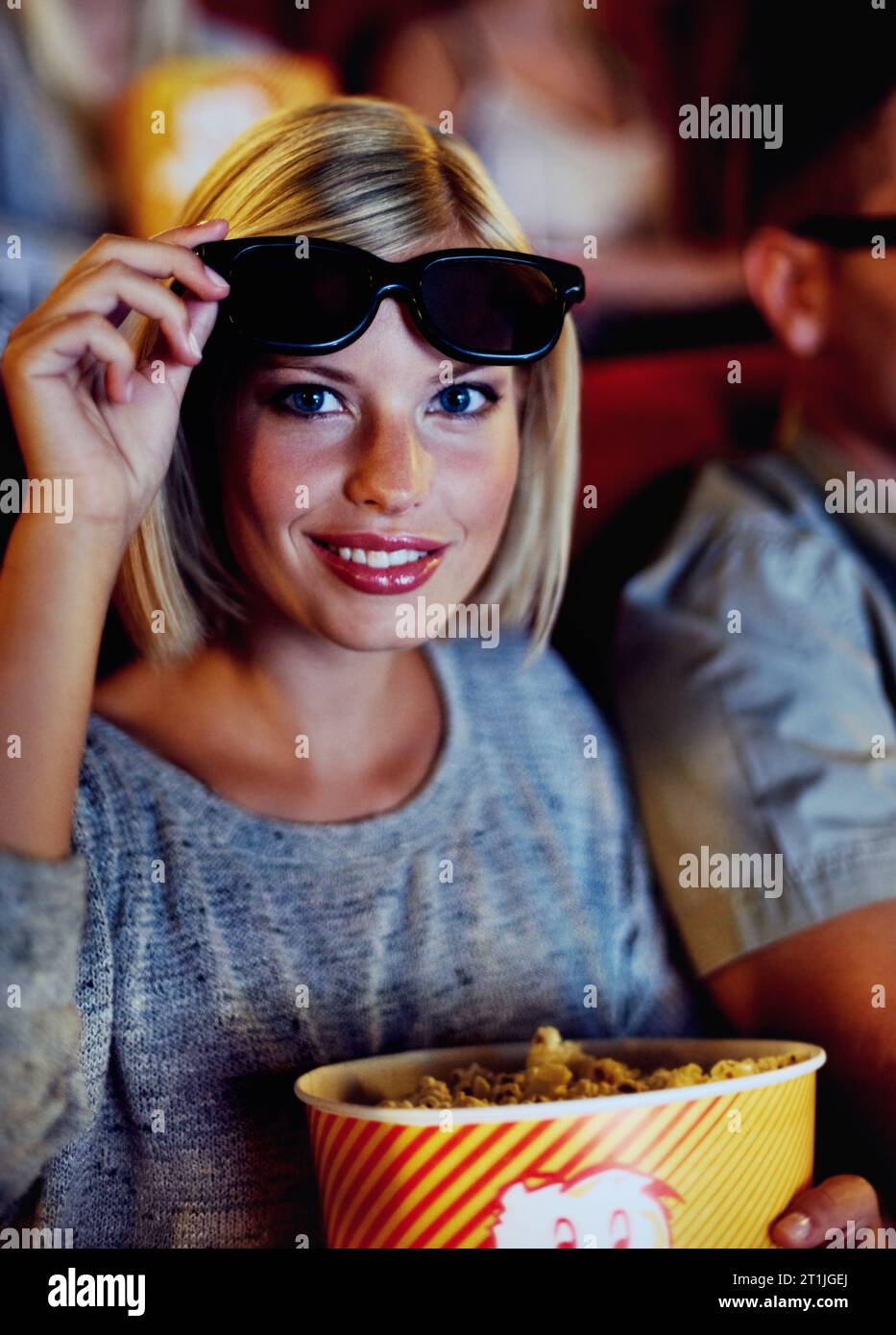 Woman movie theater retro hires stock photography and images Alamy