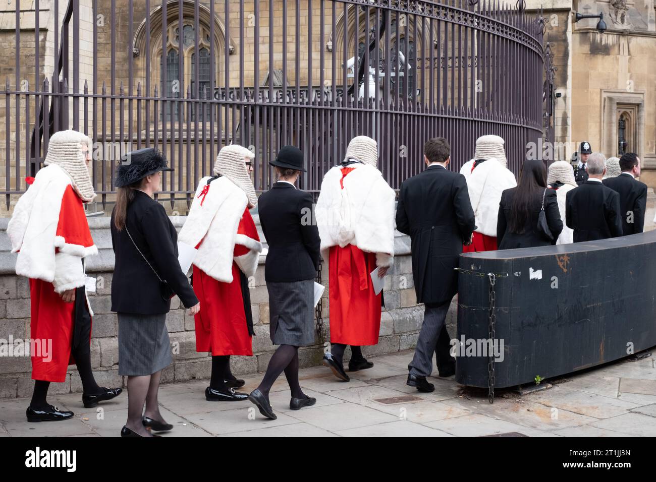 Lord Chancellor's Breakfast. Judges walk from Westminster Abbey to the