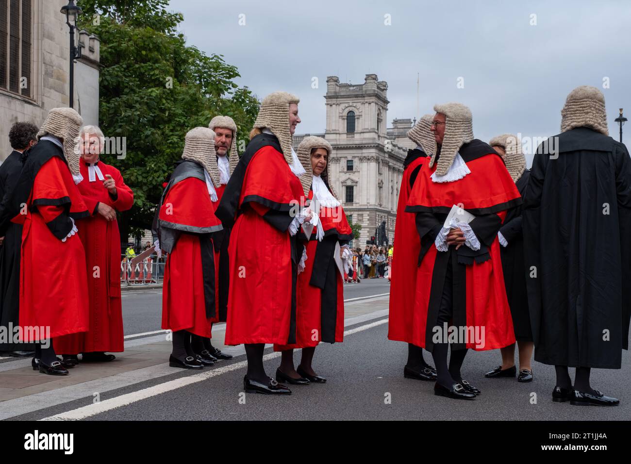 Lord Chancellor's Breakfast. Judges walk from Westminster Abbey to the