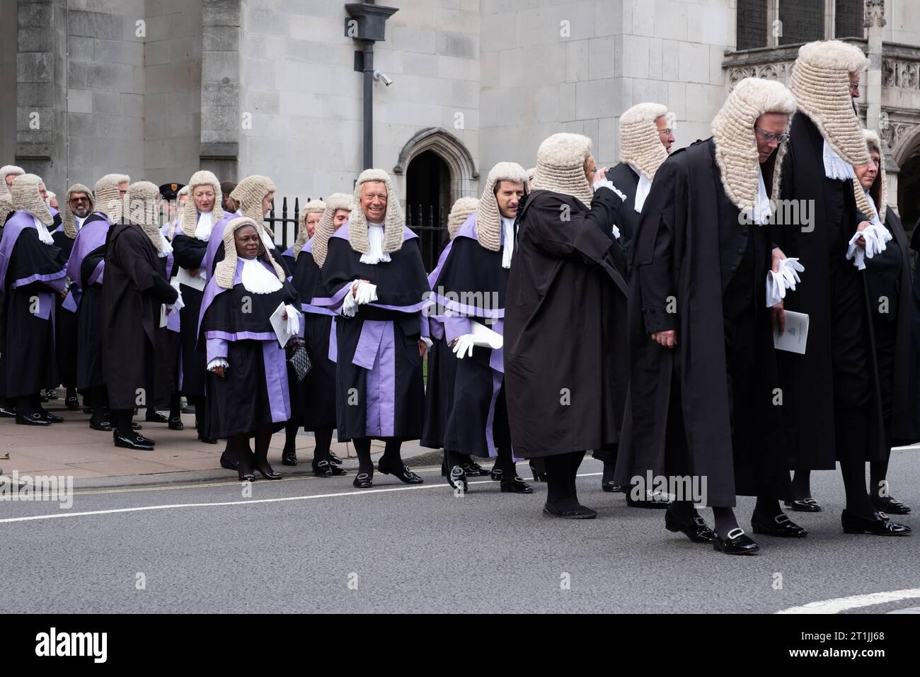 Lord Chancellor's Breakfast. Judges walk from Westminster Abbey to the