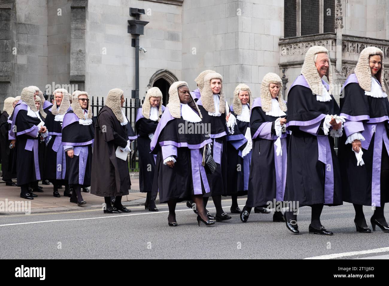 Lord Chancellor's Breakfast. Judges walk from Westminster Abbey to the