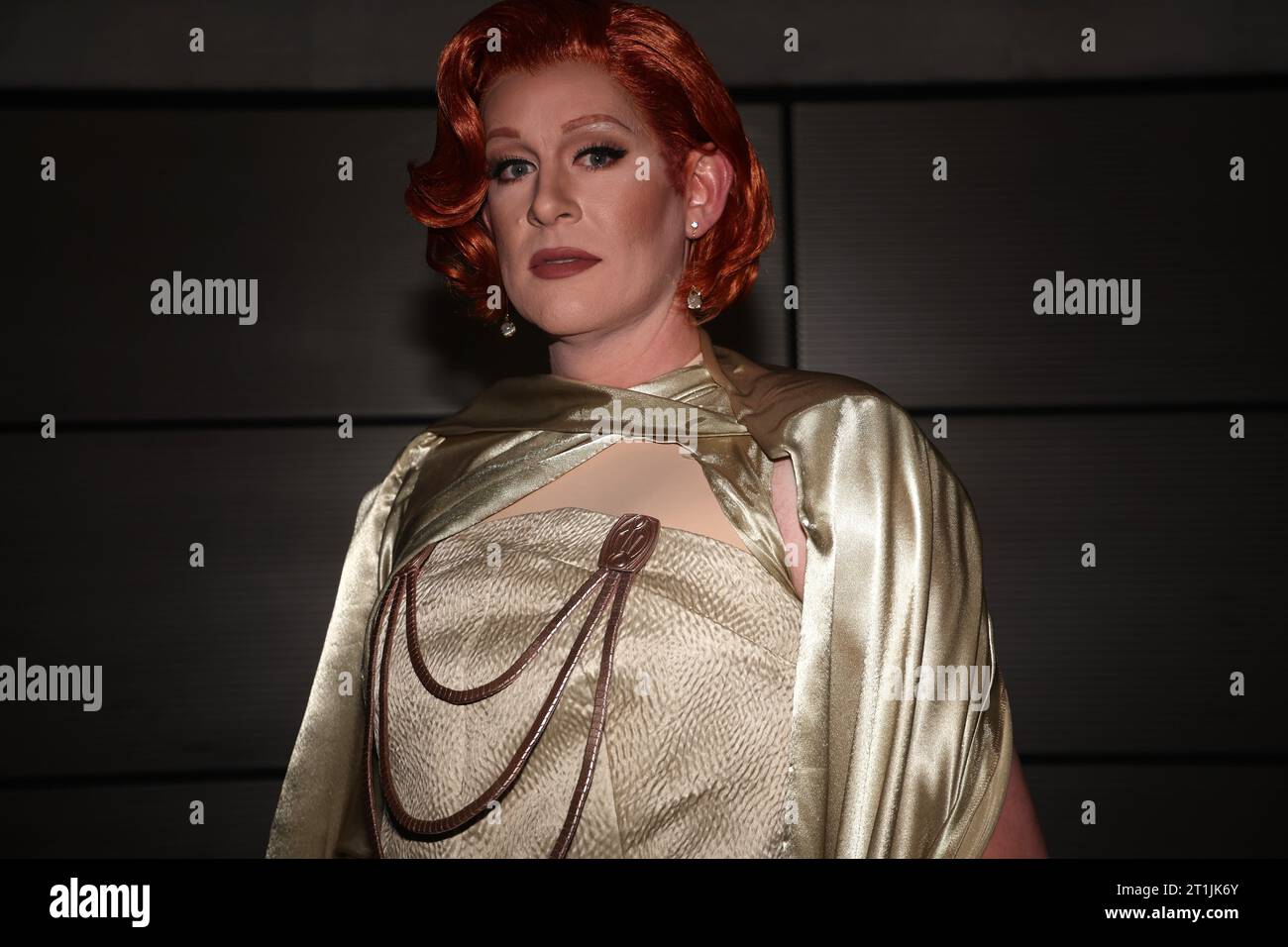 A cosplayer dressed as Chancellor Mon Mothma from “Ahsoka” attends New