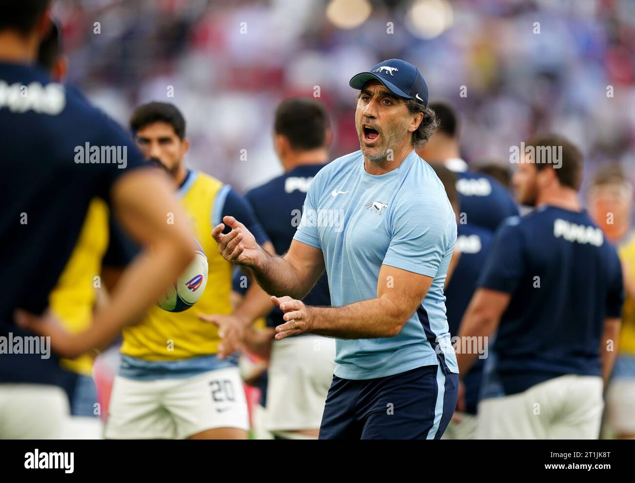 Argentina coach Juan Martín Fernandez Lobbe during the warm up before