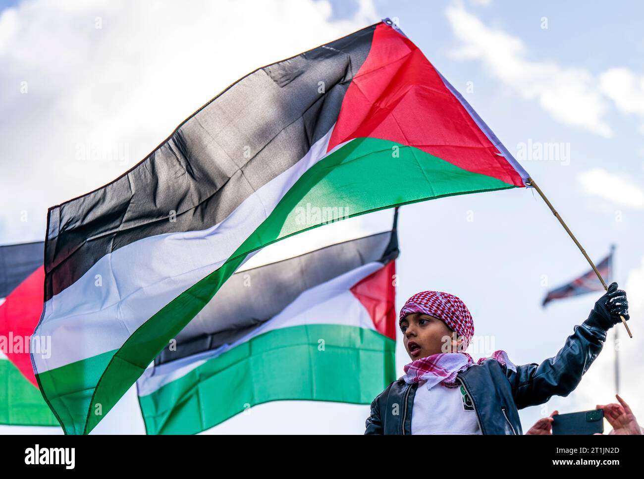 Protestors during a Scottish Palestine Solidarity Campaign