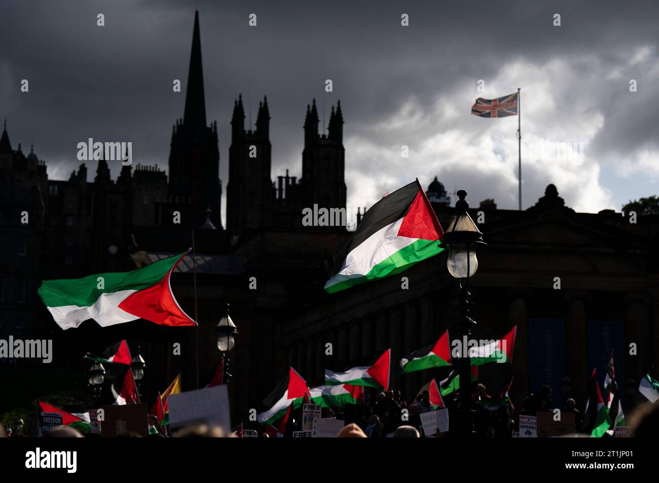 Protestors during a Scottish Palestine Solidarity Campaign