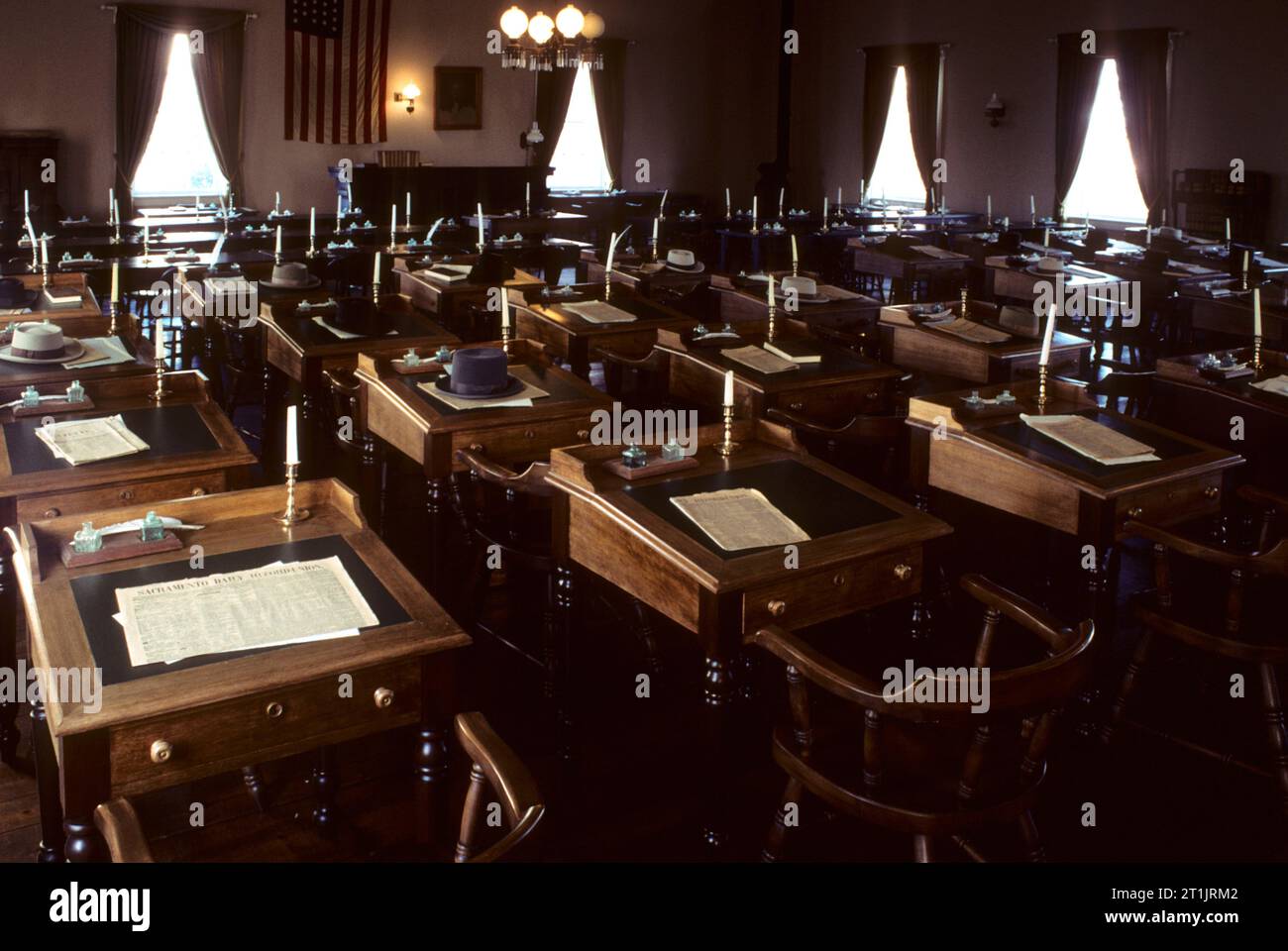 Legislative chamber, Benicia Capitol State Historic Park, California Stock Photo