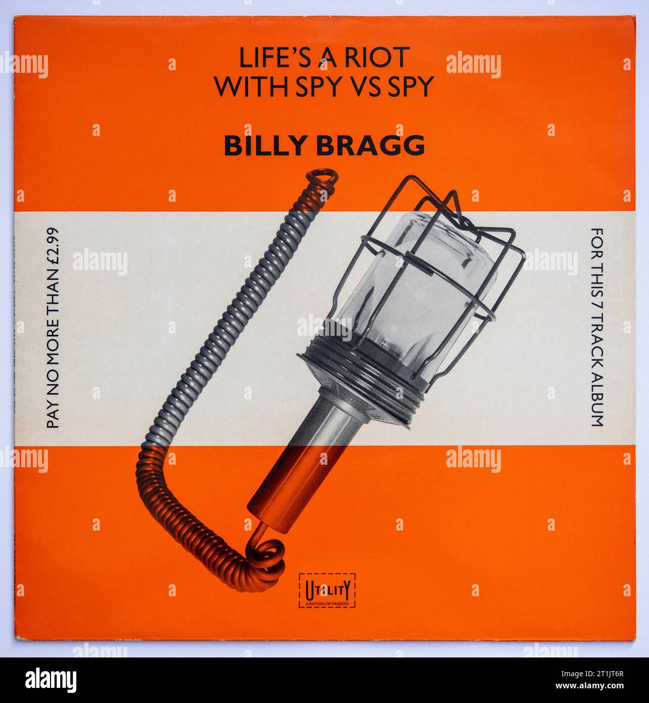 LP cover of Life's a Riot With Spy vs Spy, debut album by Billy Bragg