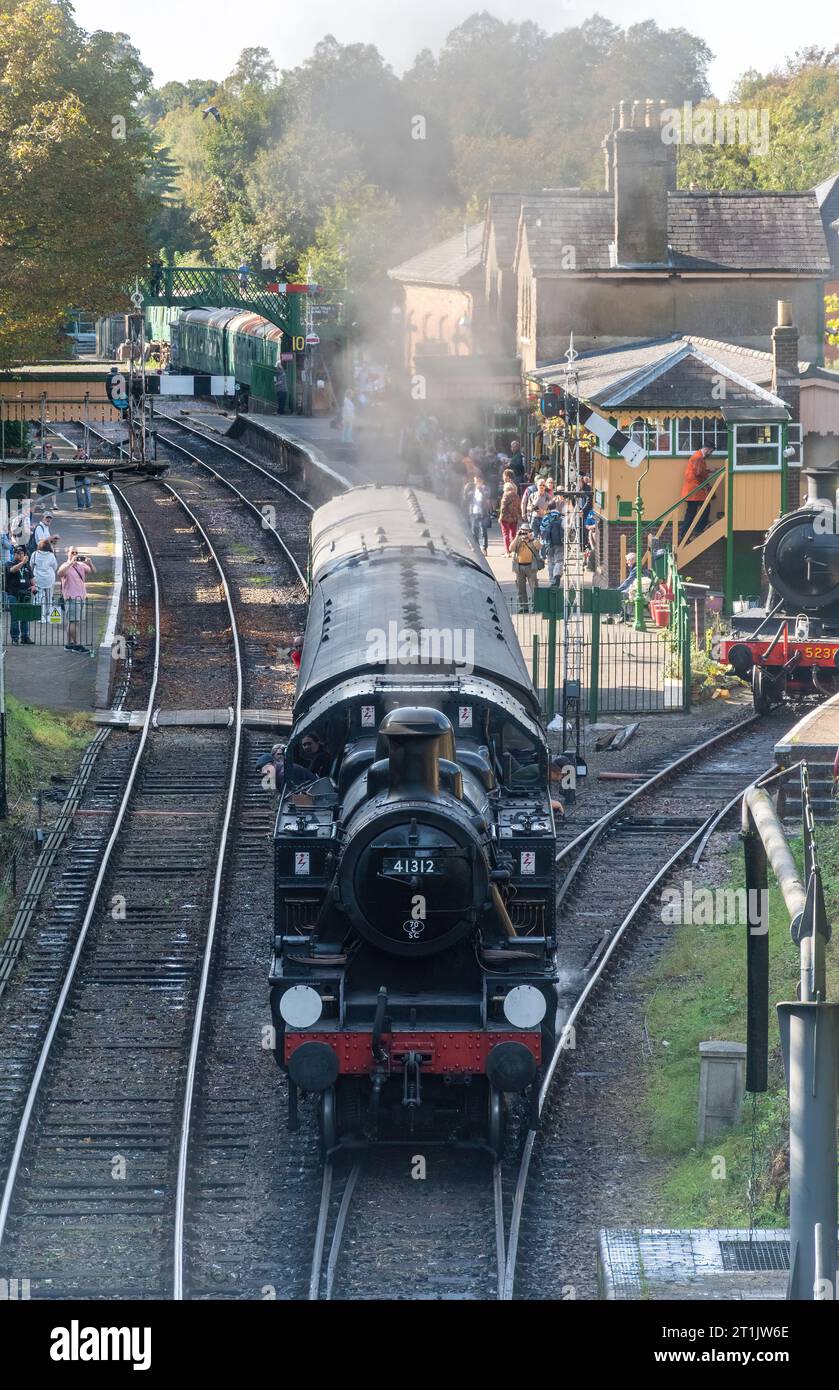 Alresford Station during the Watercress Line Autumn Steam Gala October 2023, Hampshire, England, UK Stock Photo