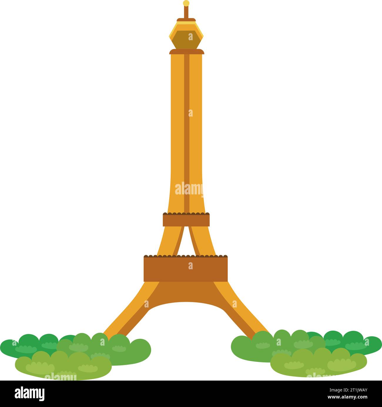 eiffel tower illustration vector isolated Stock Vector