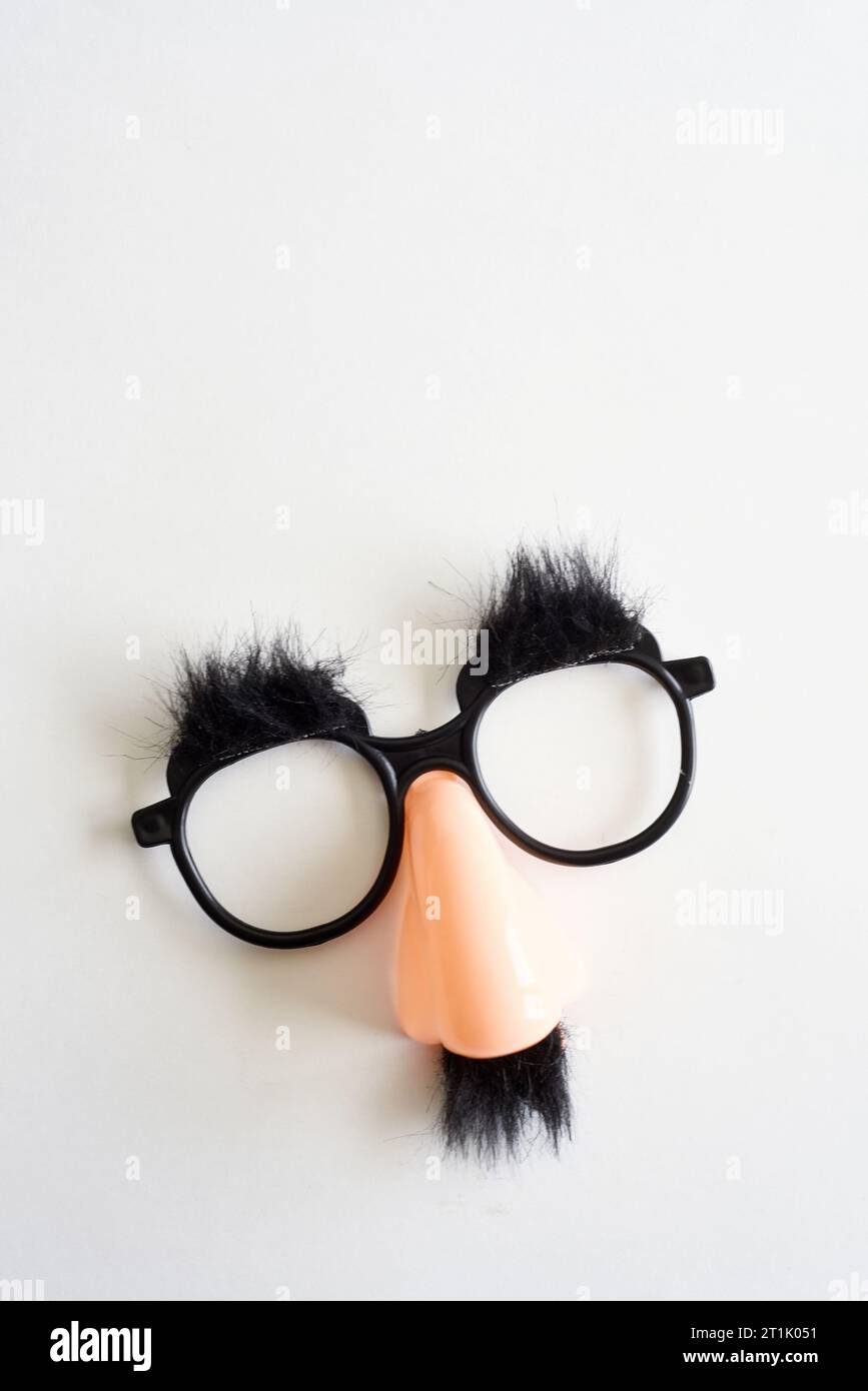 Funny disguise, comedy fake nose moustache, eyebrows and glasses
