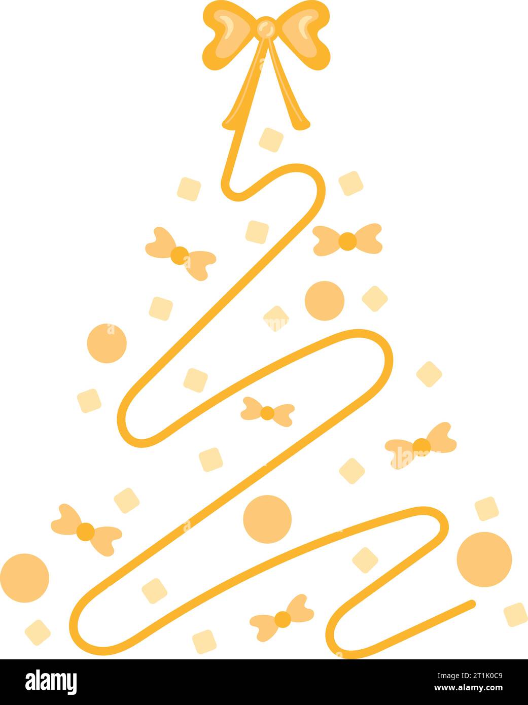 christmas golden tree shiny vector isolated Stock Vector Image & Art ...